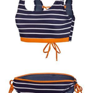Bikini -Set B-skål - Marine/orange